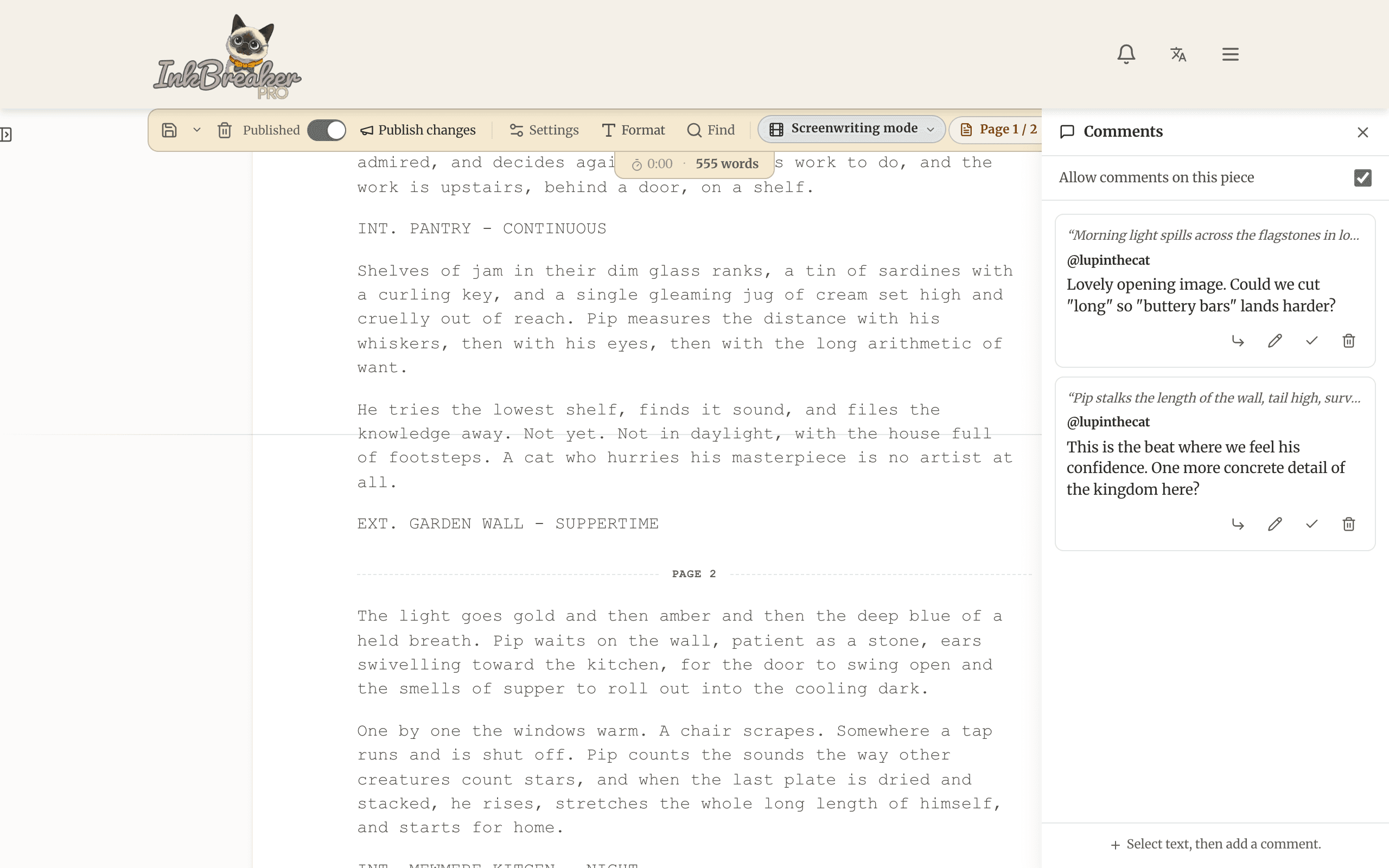 Inline comments