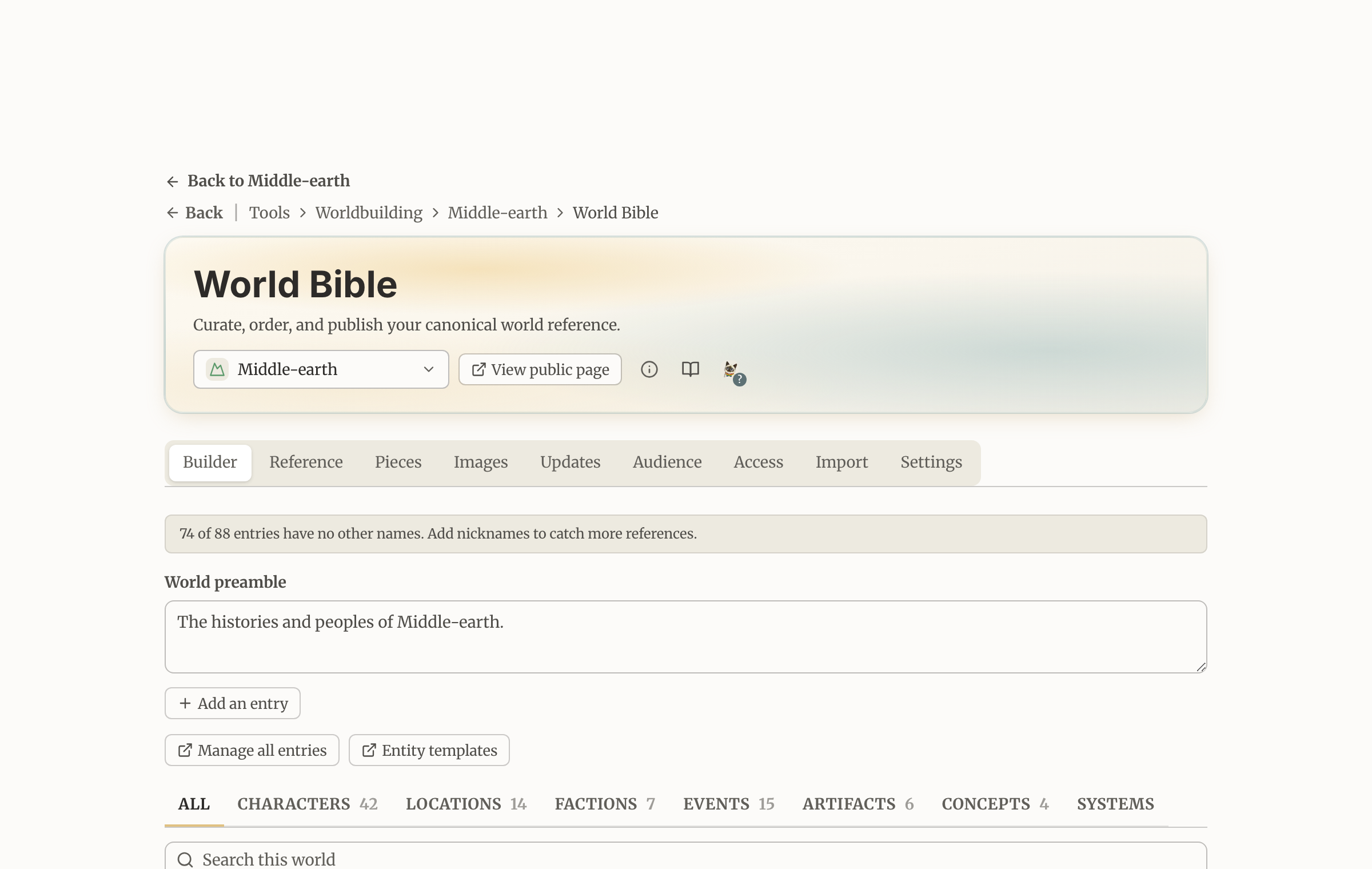 World Bible (desktop)